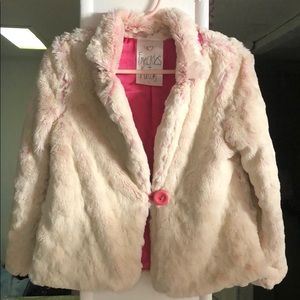 Pink faux fur